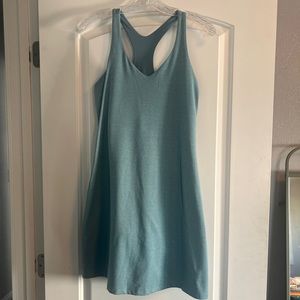 Girlfriend Collective Heather Mint Lola V-Neck Dress